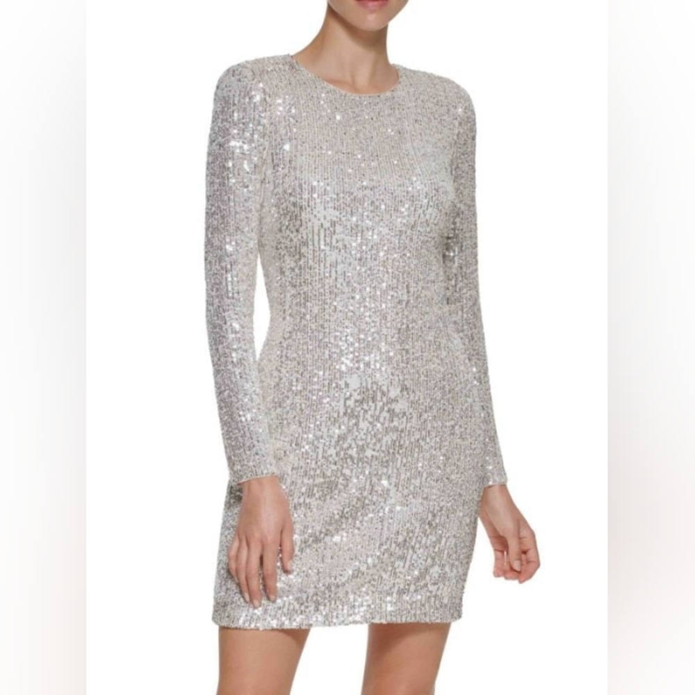 Eliza J sequin dress